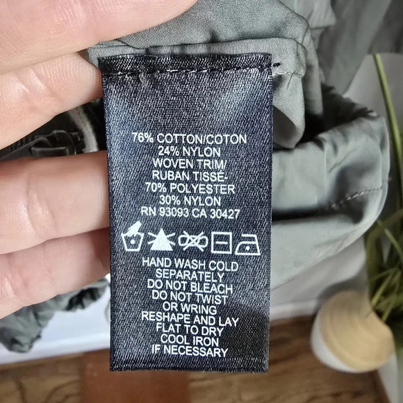 NIC+ZOE, Gray Green Lightweight Zip Front Tweed Nylon Anorak Jacket, Size Medium - Picture 14 of 15